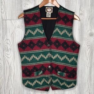 Erika Vintage Wool Blend Southwest Print Top